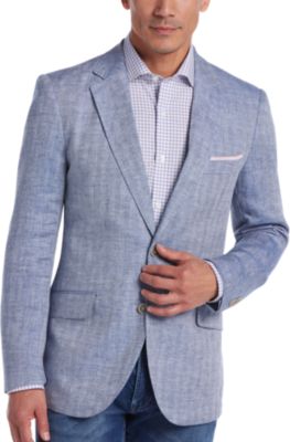 Tailorbyrd Light Blue Herringbone Slim Fit Linen Sport Coat - Men&#39;s Slim Fit | Men&#39;s Wearhouse