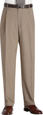 Austin Reed Tan Pleated Regular Rise Slacks