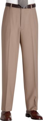 Austin Reed Tan Flat Front Regular Rise Slacks