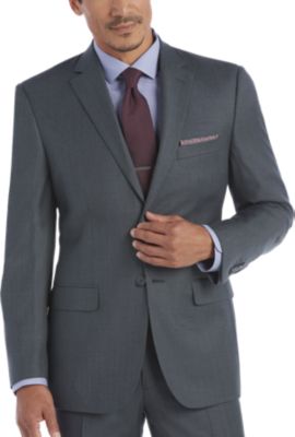 Blue Sharkskin Slim Fit Suit - Men's Suits - Awearness Kenneth Cole ...