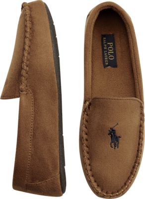 Polo Ralph Lauren Dezi II Tan Moccasin Slippers - Men's Slippers | Men ...