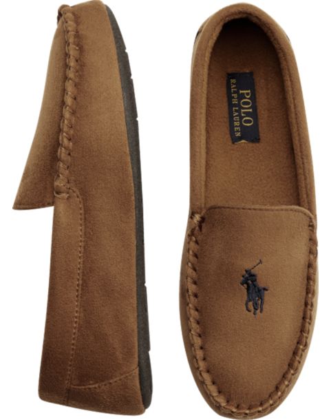 Polo Ralph Lauren Dezi II Tan Moccasin Slippers - Men's Slippers | Men ...