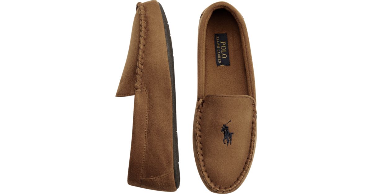 ralph lauren slippers tan