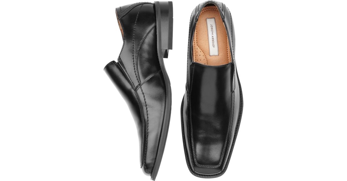 joseph abboud black patent dress shoe