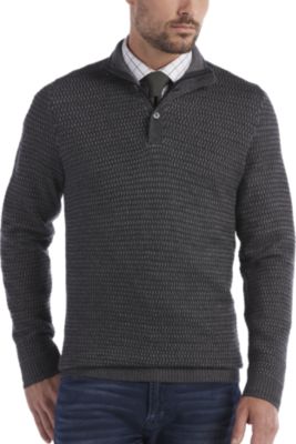 gray mock neck sweater