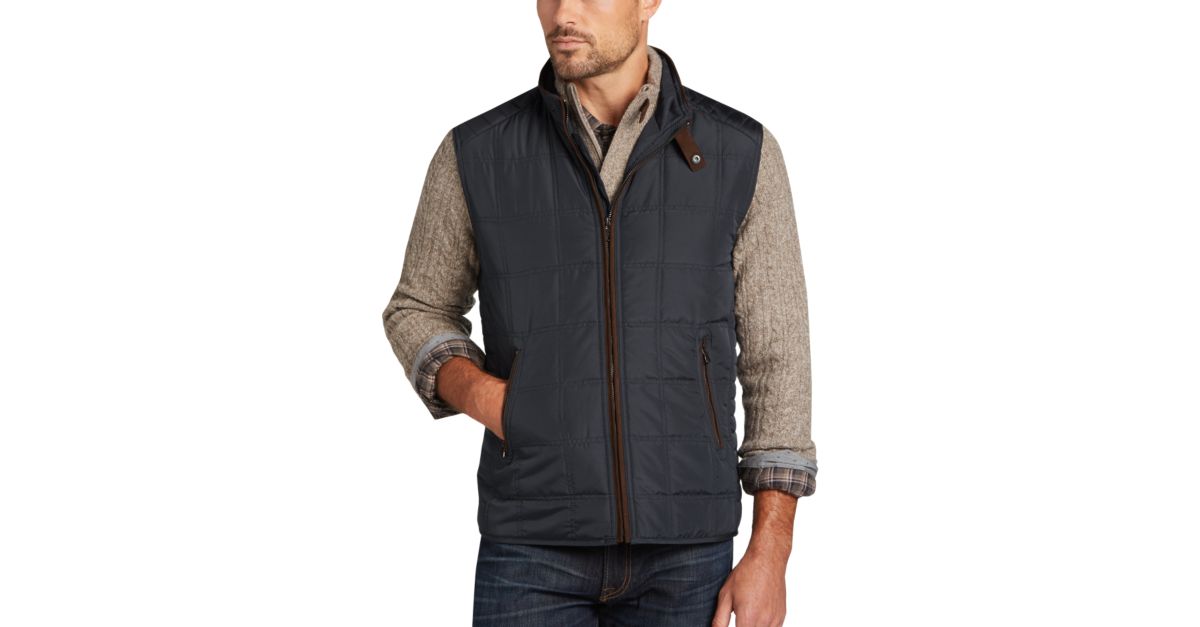Joseph Abboud Navy Modern Fit Quilted Vest - Men's Vests ... - 1200 x 627 jpeg 38kB